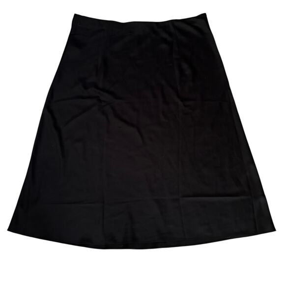 J Crew Plus Size 2X Gwyneth Slip Skirt Black Midi Pull On Style AC467 - Picture 2 of 5